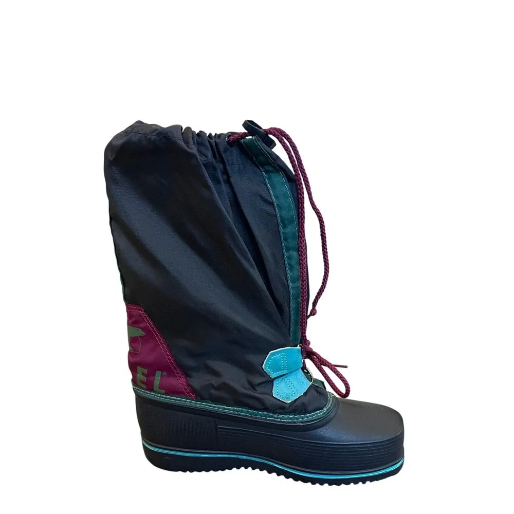 Sorel 1964 Pac Nylon Winter Boots Womens Size 6 Waterproof Snow Insulated Rubber
